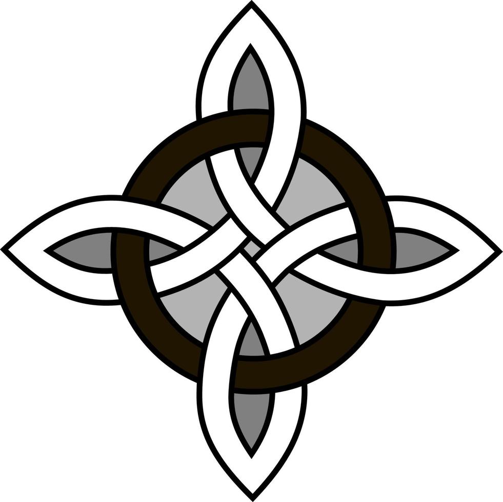 medeltida celtic Knut. keltisk, irländsk knop prydnad. celtic symbol, ändlös Knut form vektor ikon, oändlig anda enhet symbol, hednisk cirkel stam- symbol grafisk isolerat