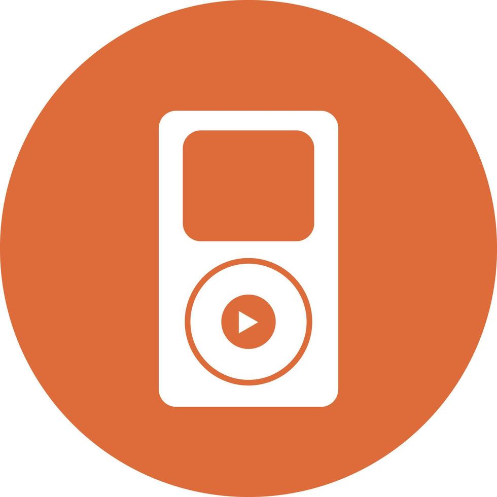 weißer MP3-Player, Illustration, Vektor auf weißem Hintergrund.