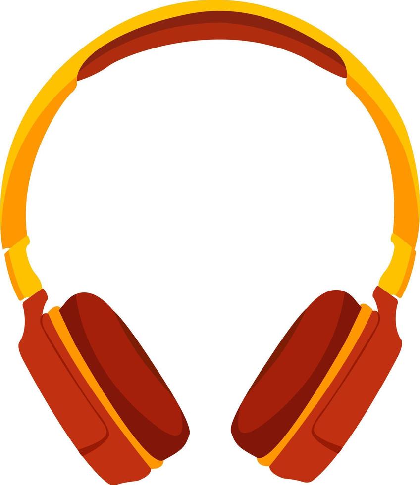 rote Kopfhörer, Illustration, Vektor auf weißem Hintergrund