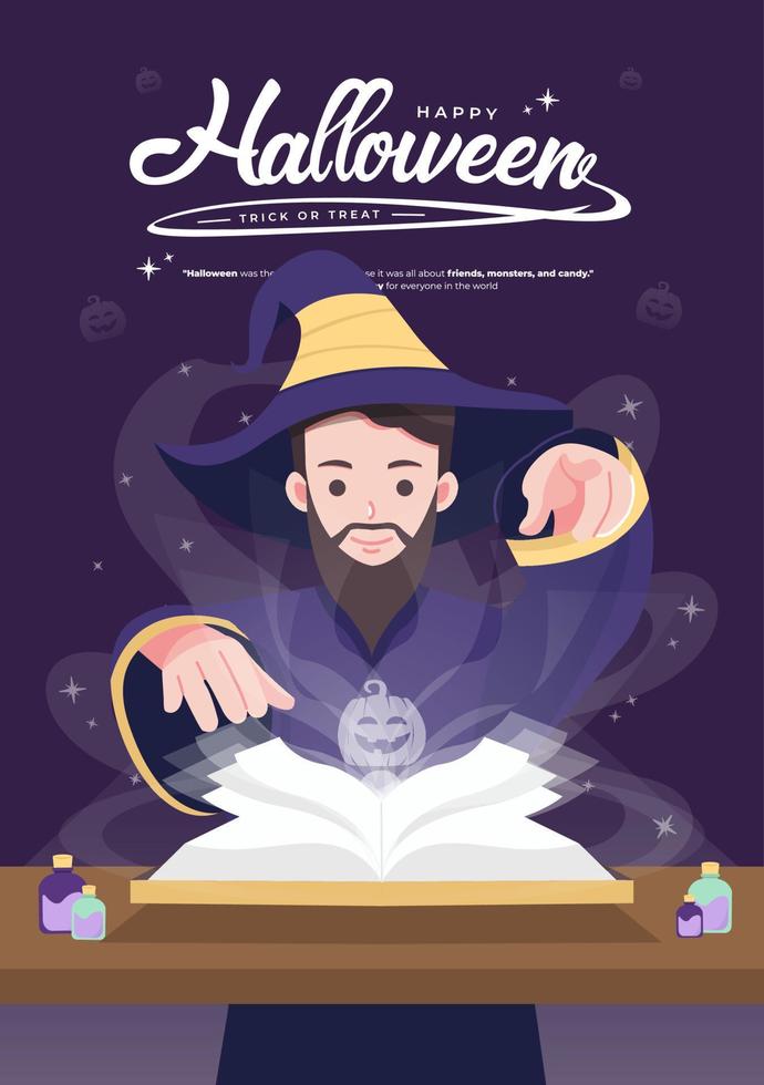 glückliche halloween-tageskonzeptillustration vektor