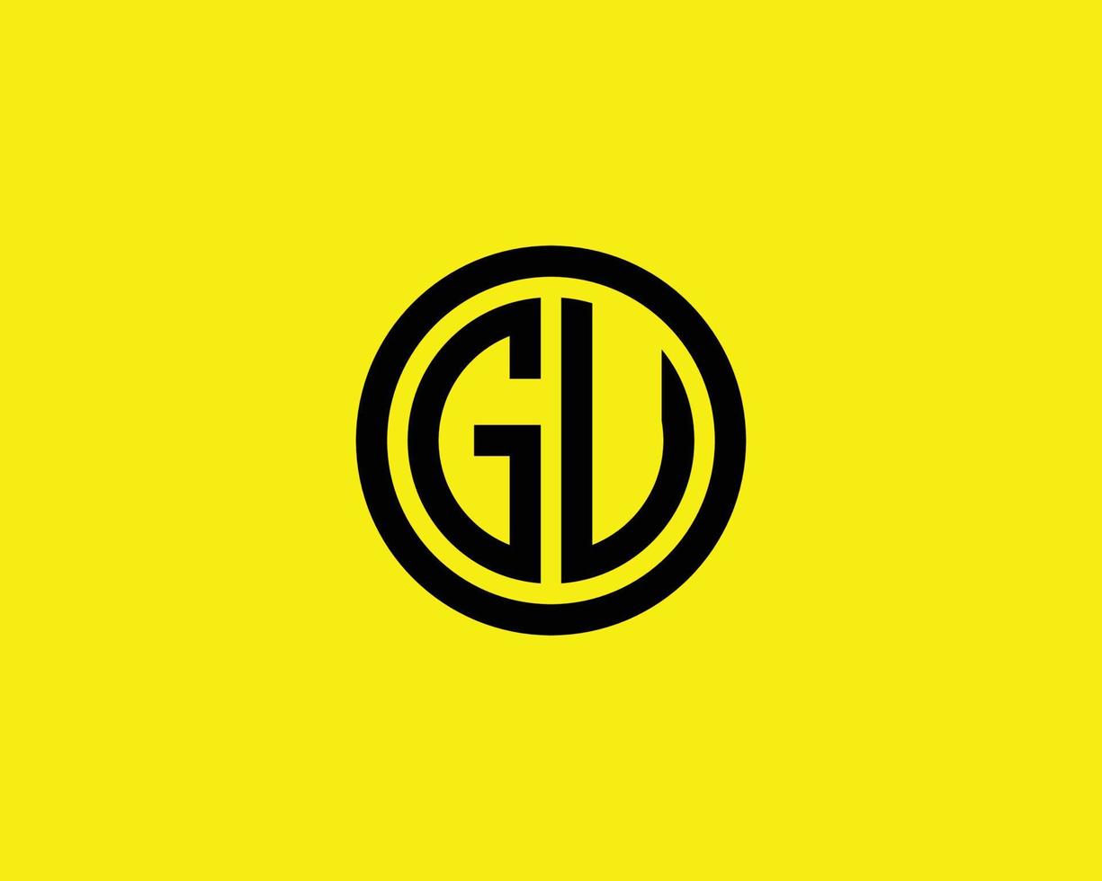 gu ug-Logo-Design-Vektorvorlage vektor