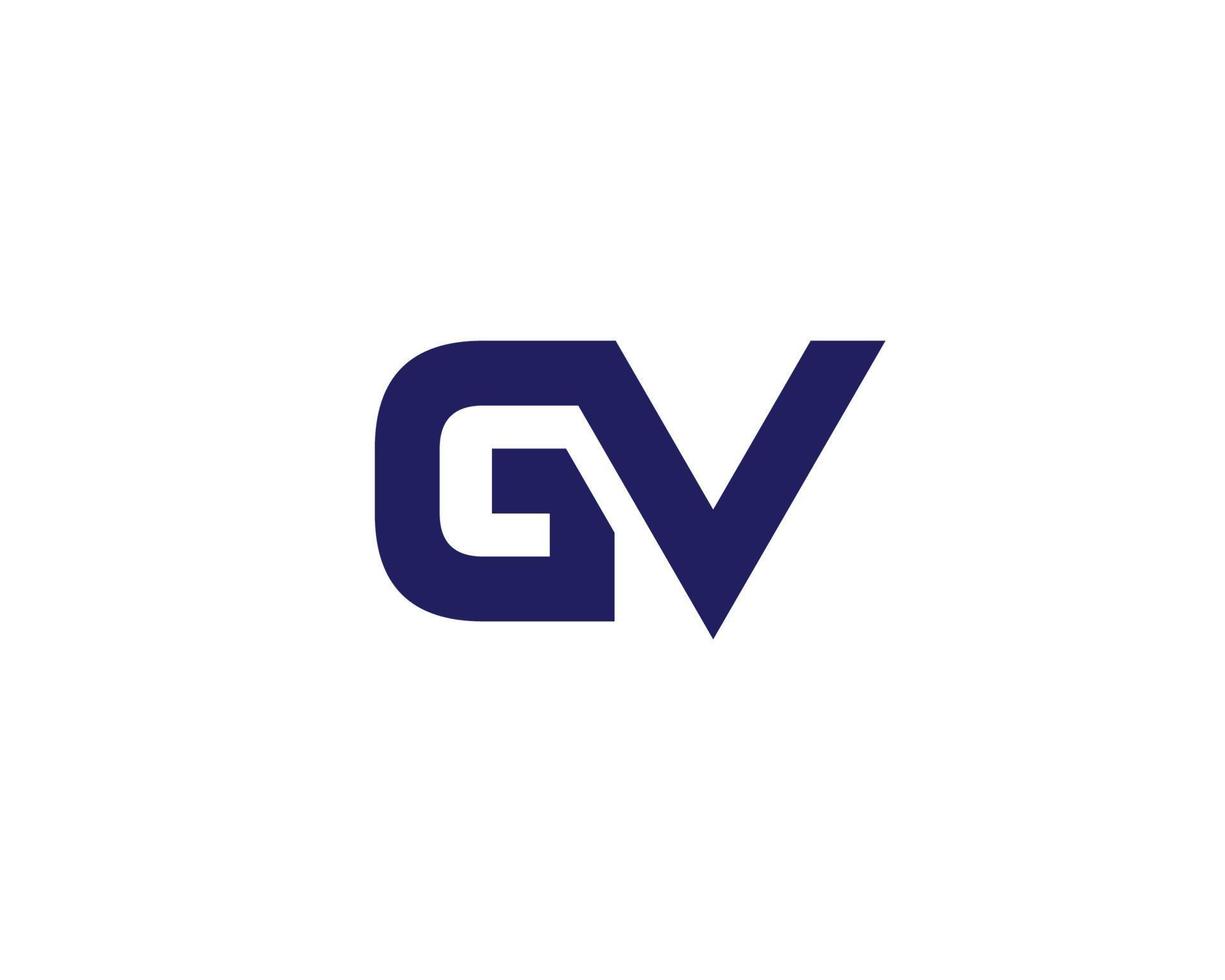 gv vg logotyp design vektor mall