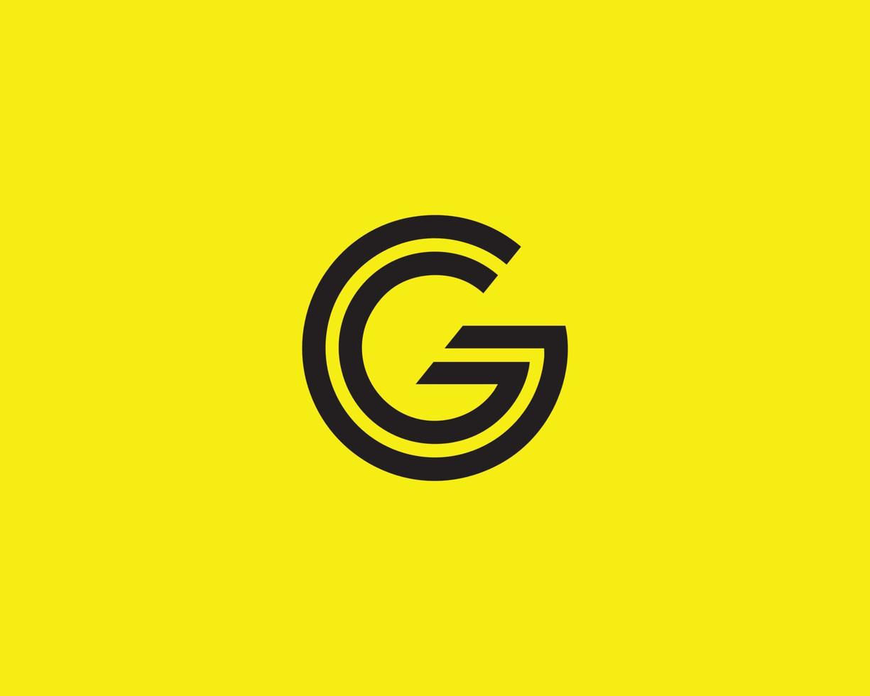 gg-Logo-Design-Vektorvorlage vektor