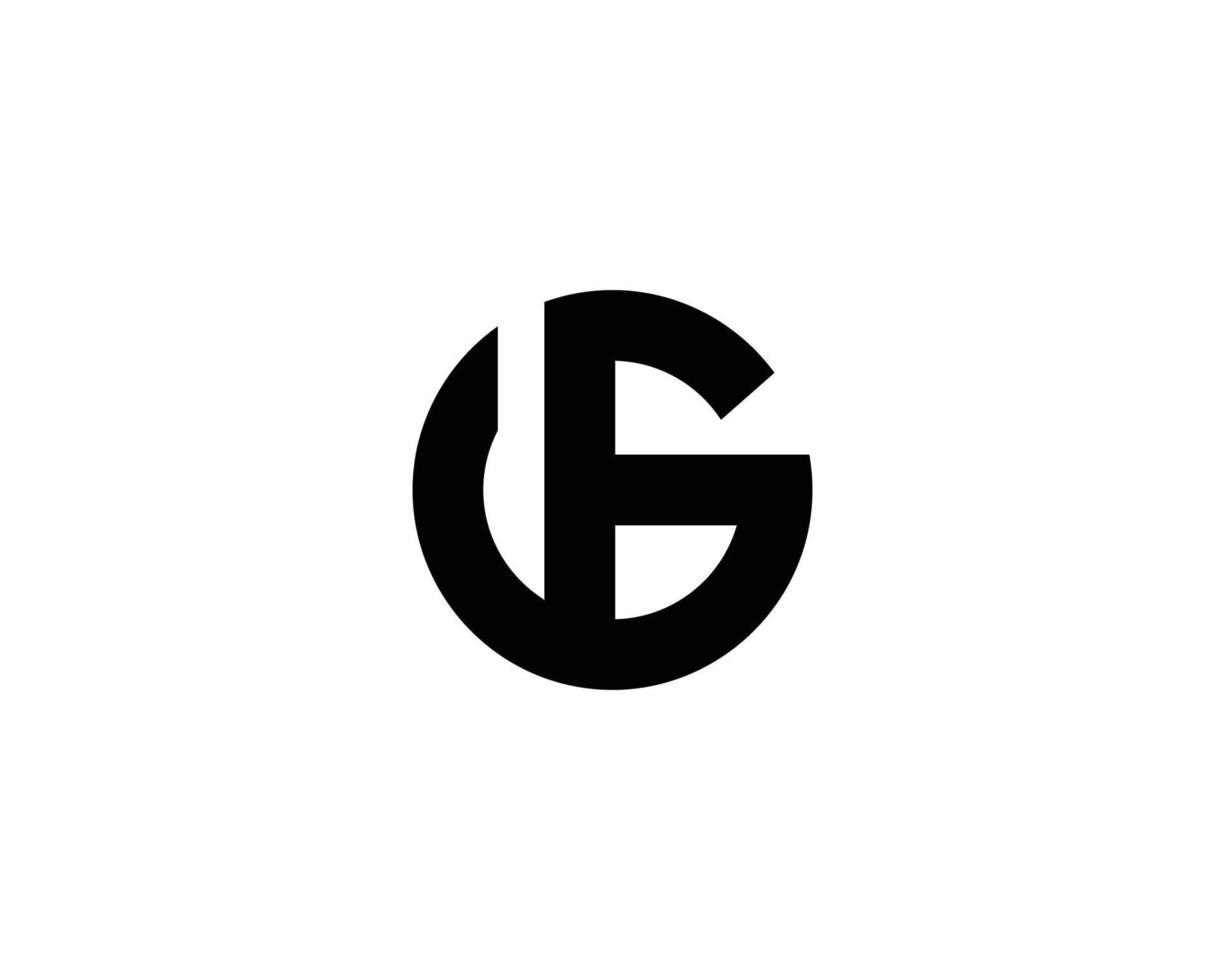 gf fg logotyp design vektor mall