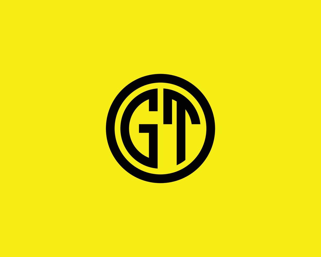 gt tg logotyp design vektor mall