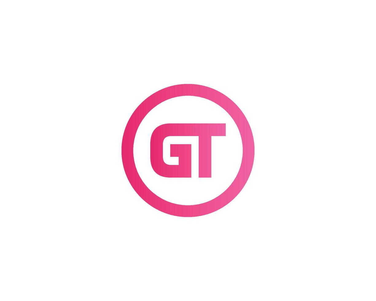 gt tg-Logo-Design-Vektorvorlage vektor