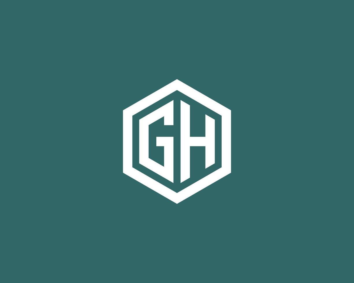 gh hg logotyp design vektor mall