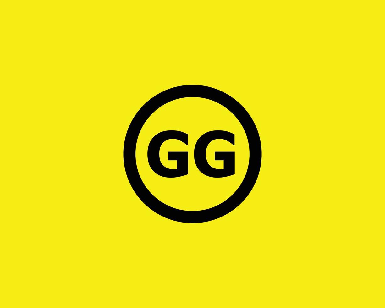 gg logotyp design vektor mall