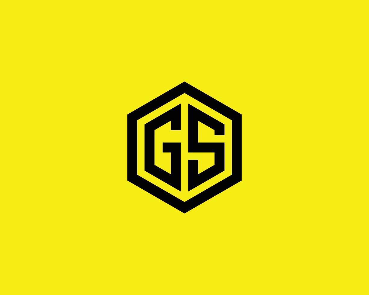 gs sg logotyp design vektor mall