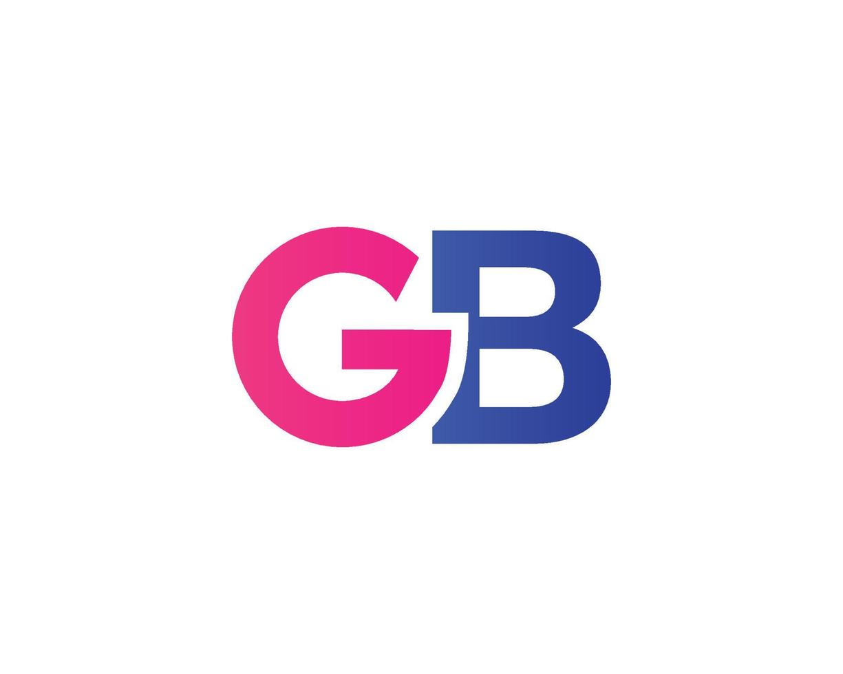 gb bg-Logo-Design-Vektorvorlage vektor