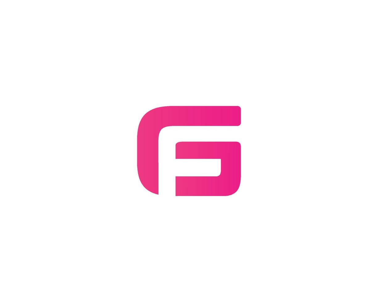 gf fg logotyp design vektor mall