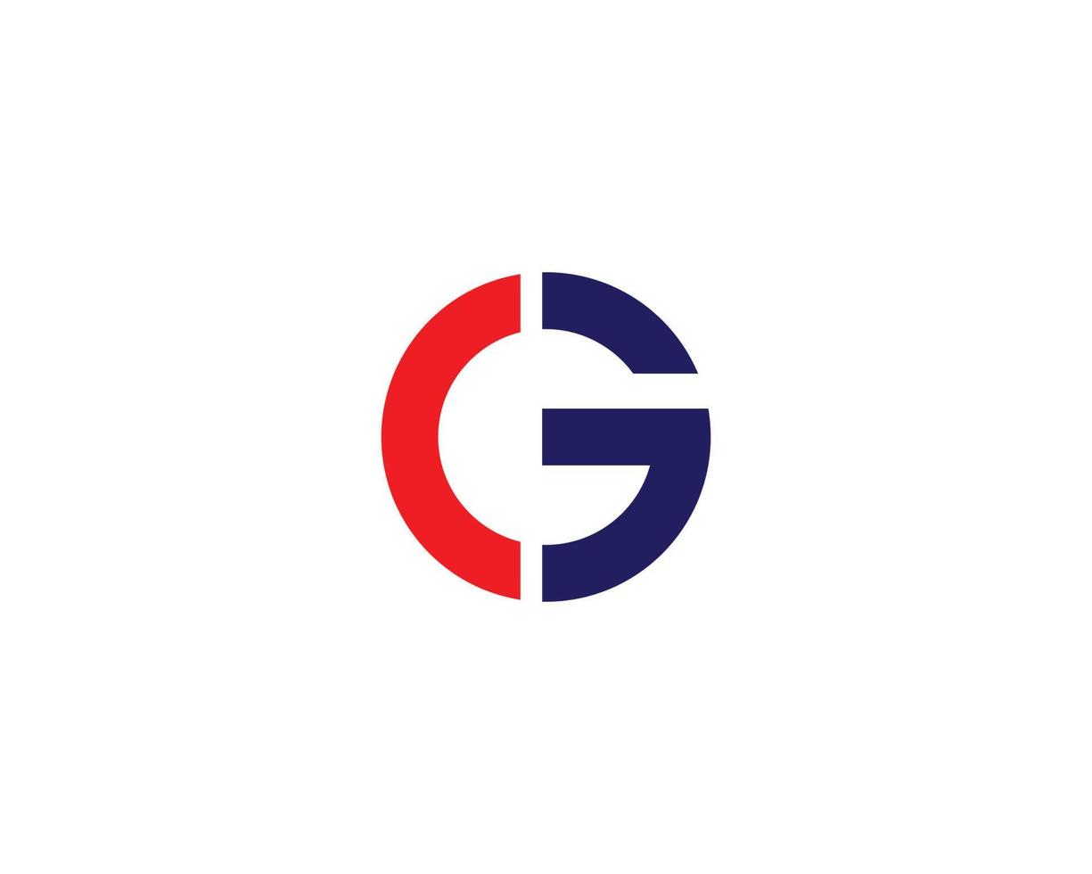 gc cg logotyp design vektor mall