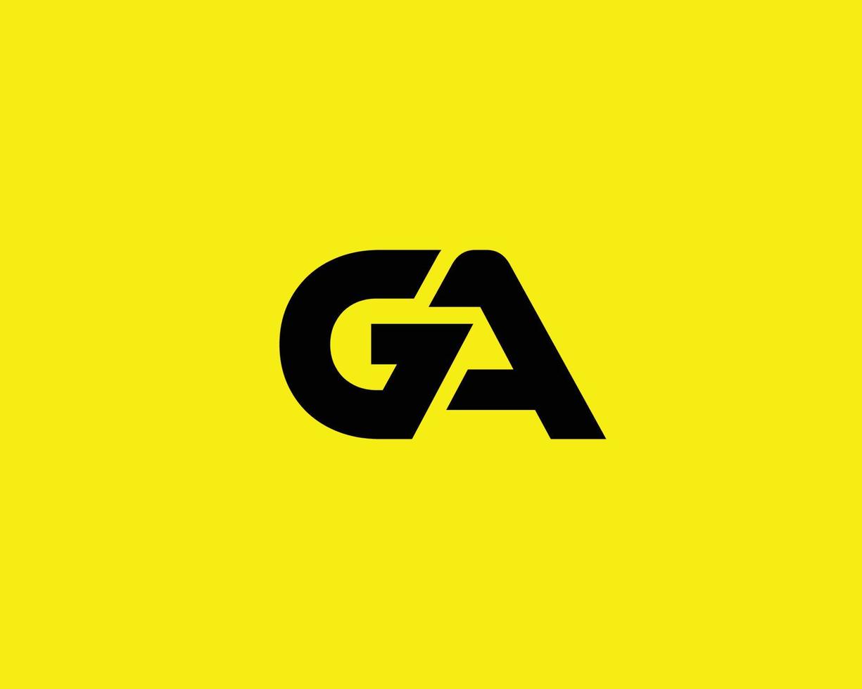 ga ag logotyp design vektor mall