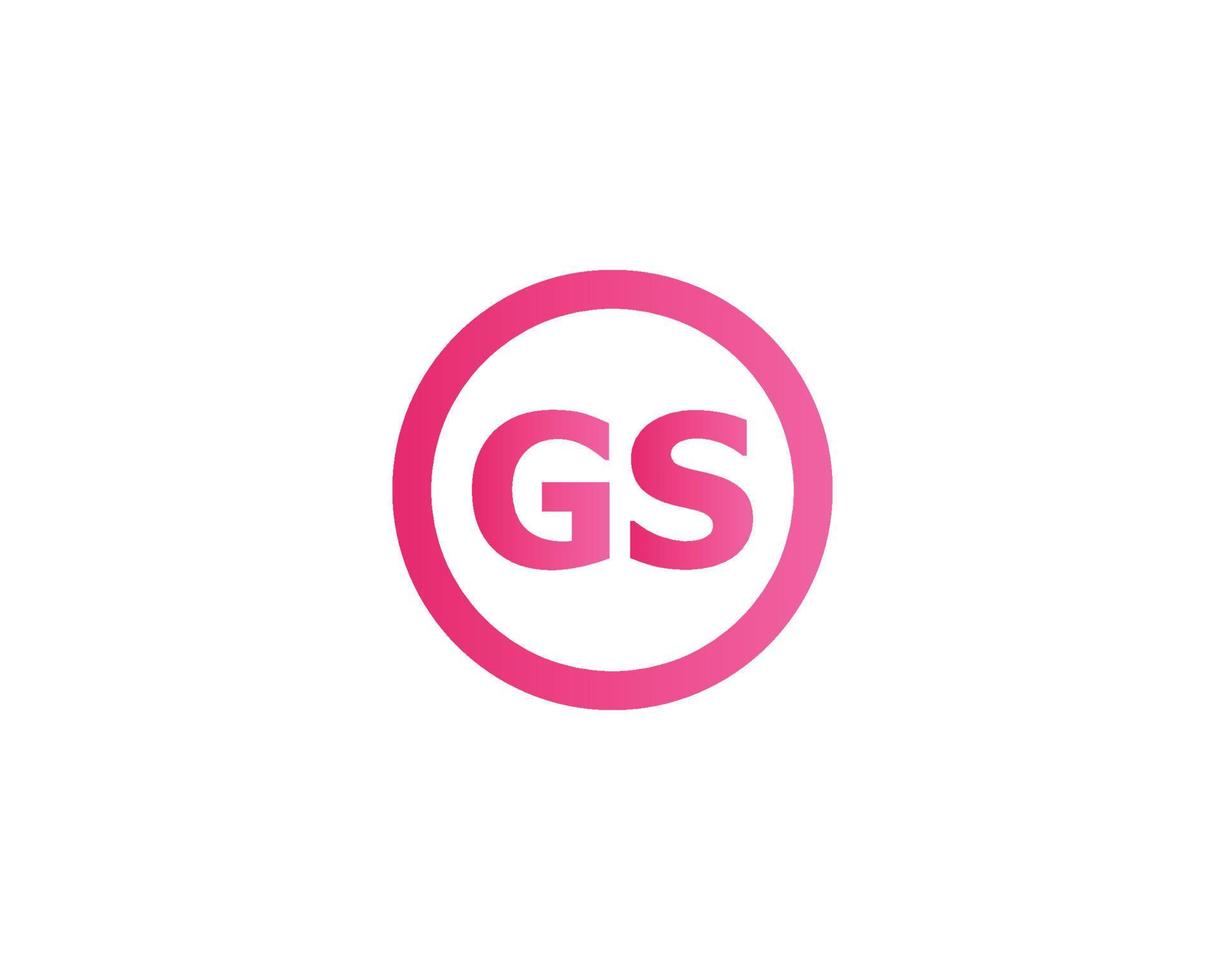 gs sg-Logo-Design-Vektorvorlage vektor