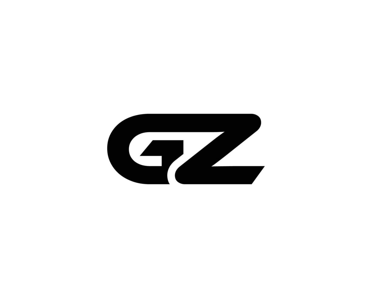 gz zg logotyp design vektor mall