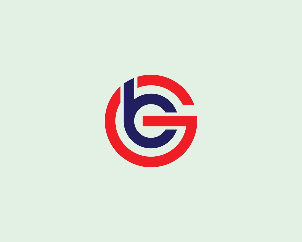 gb bg-Logo-Design-Vektorvorlage vektor