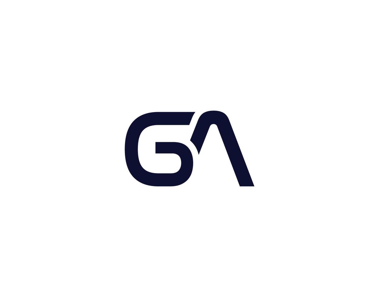 ga ag logo design vektorvorlage vektor