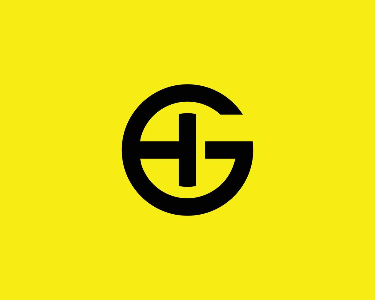gh hg logotyp design vektor mall