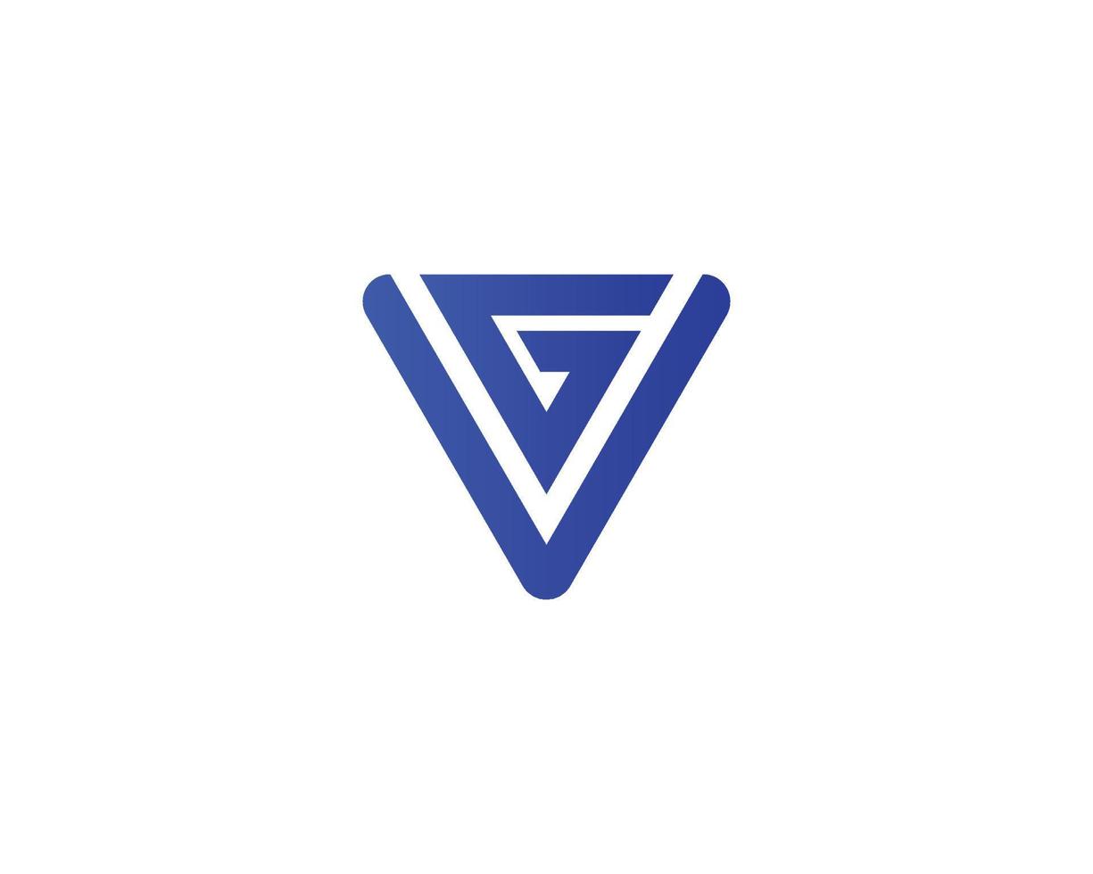 gv vg logotyp design vektor mall