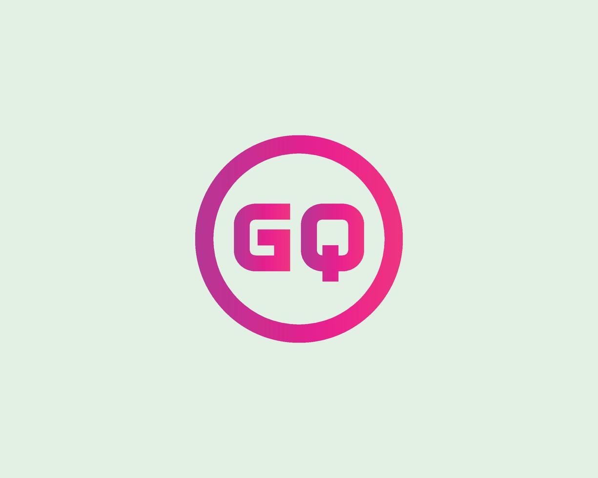 gq qg logotyp design vektor mall