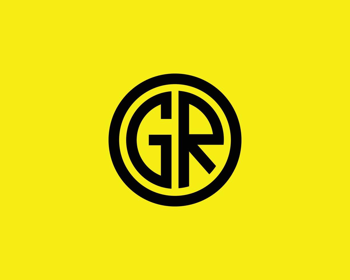 gr rg logotyp design vektor mall