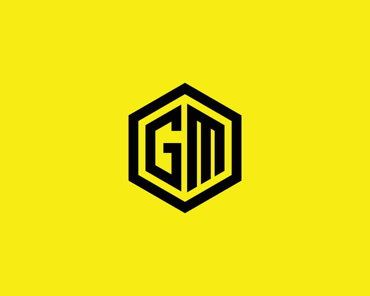 gm mg logotyp design vektor mall