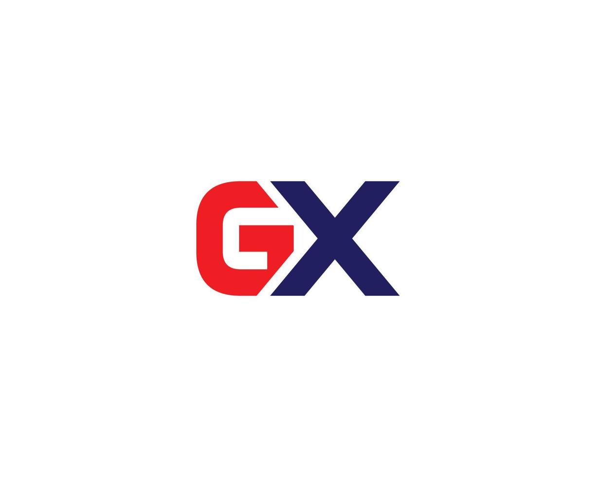 gx xg-Logo-Design-Vektorvorlage vektor