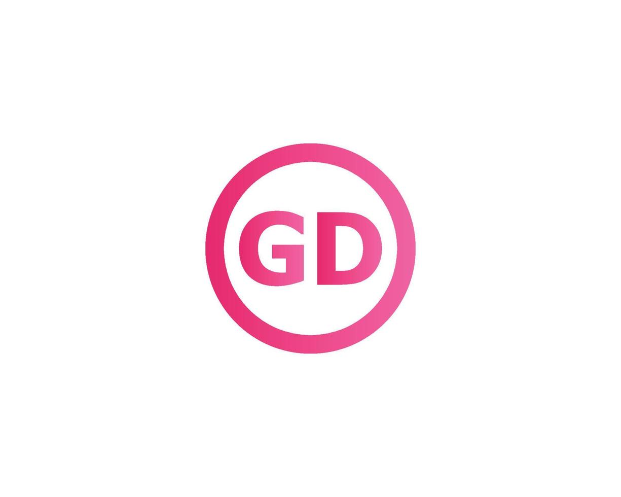 gd dg logotyp design vektor mall