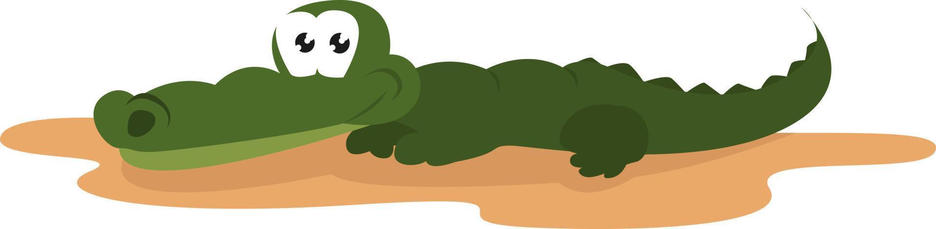 Happy Baby Krokodil, Illustration, Vektor auf weißem Hintergrund