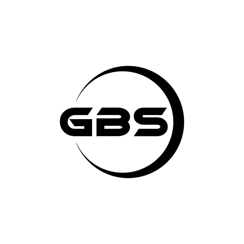 gbs brev logotyp design i illustration. vektor logotyp, kalligrafi mönster för logotyp, affisch, inbjudan, etc.