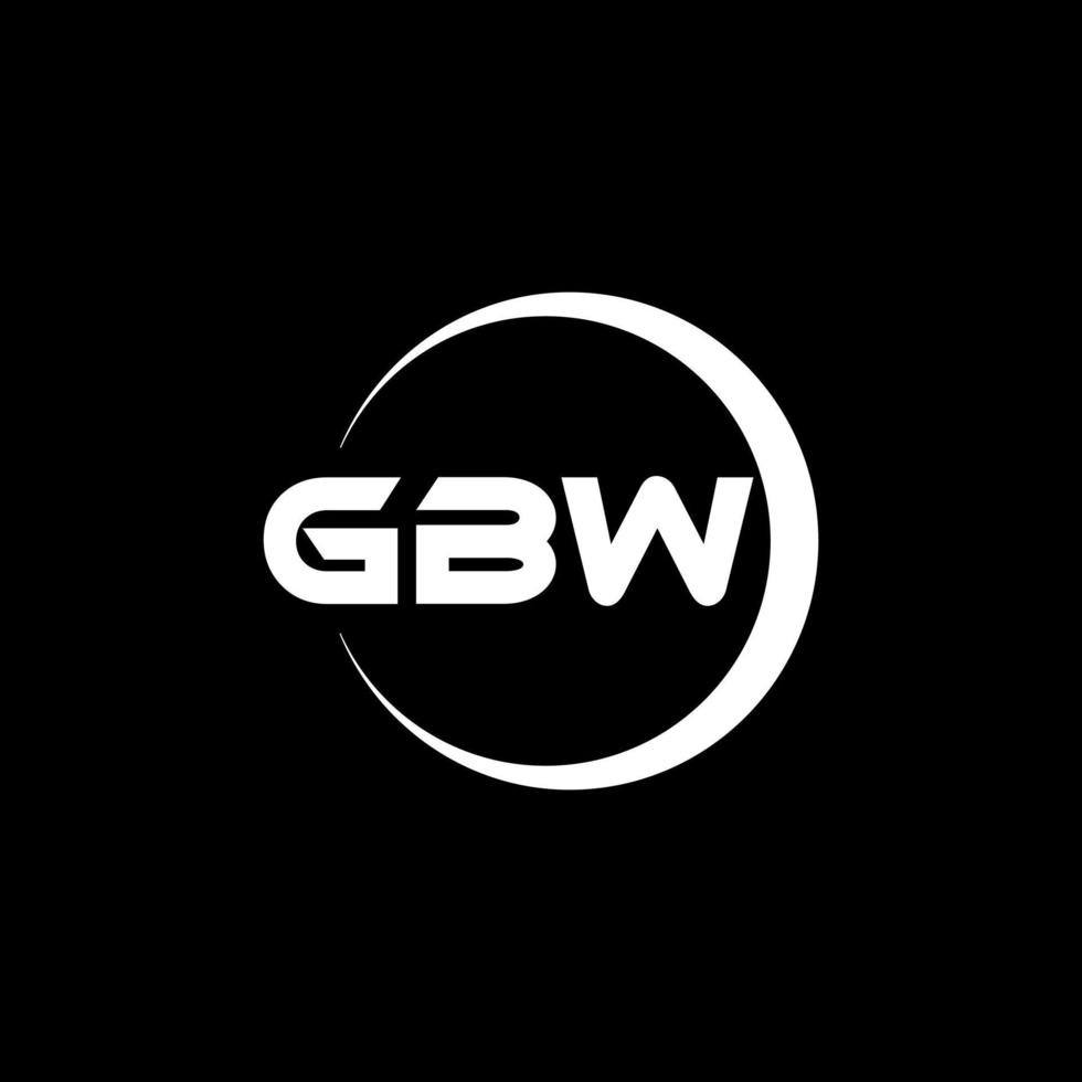 gbw-Brief-Logo-Design in Abbildung. Vektorlogo, Kalligrafie-Designs für Logo, Poster, Einladung usw. vektor