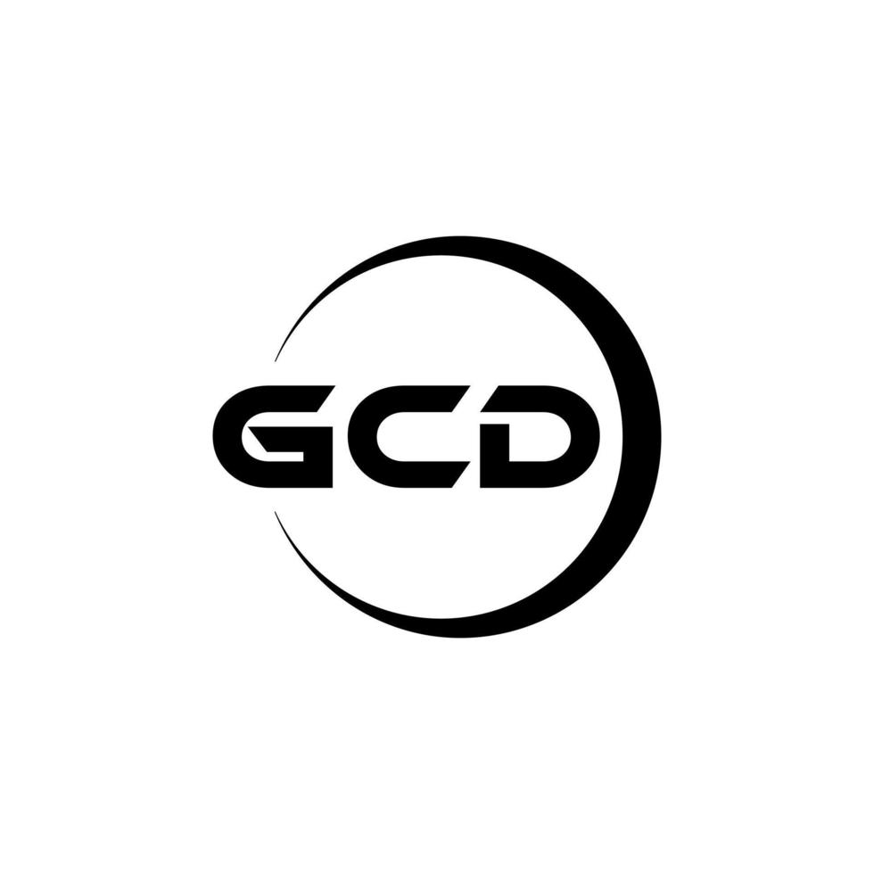 gcd-Buchstaben-Logo-Design in Abbildung. Vektorlogo, Kalligrafie-Designs für Logo, Poster, Einladung usw. vektor