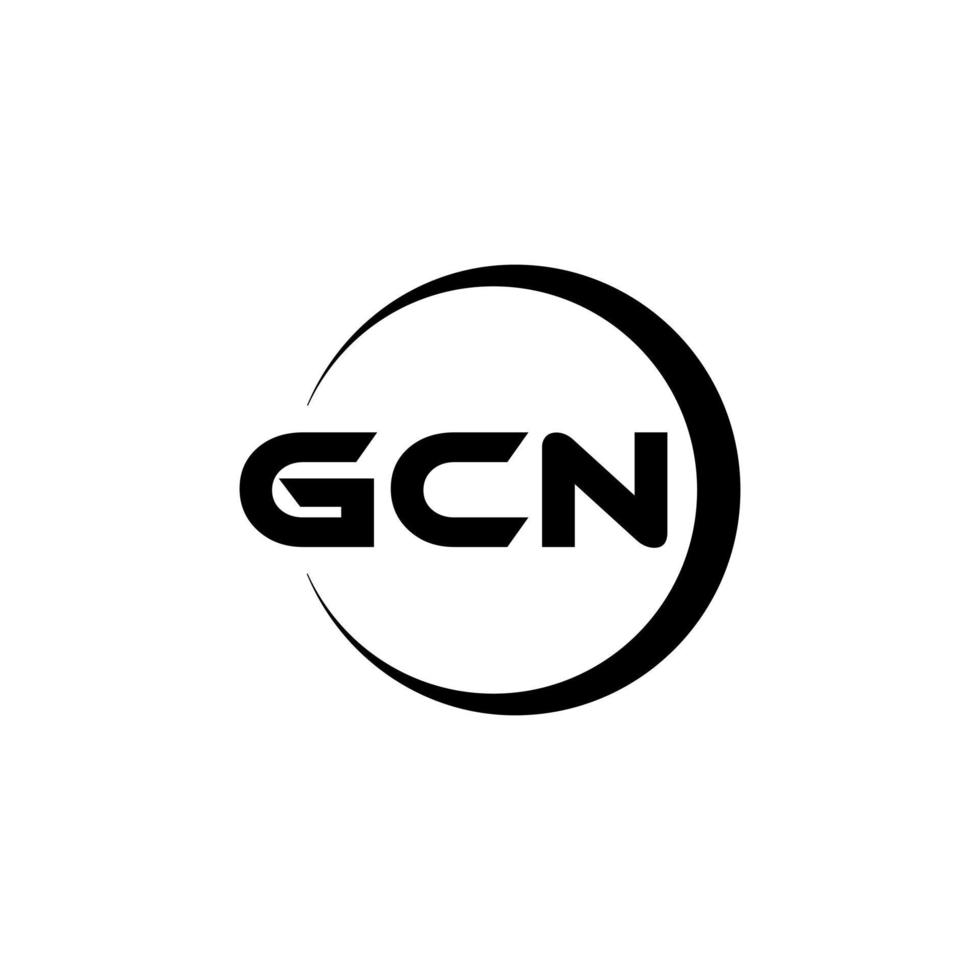 gcn brev logotyp design i illustration. vektor logotyp, kalligrafi mönster för logotyp, affisch, inbjudan, etc.
