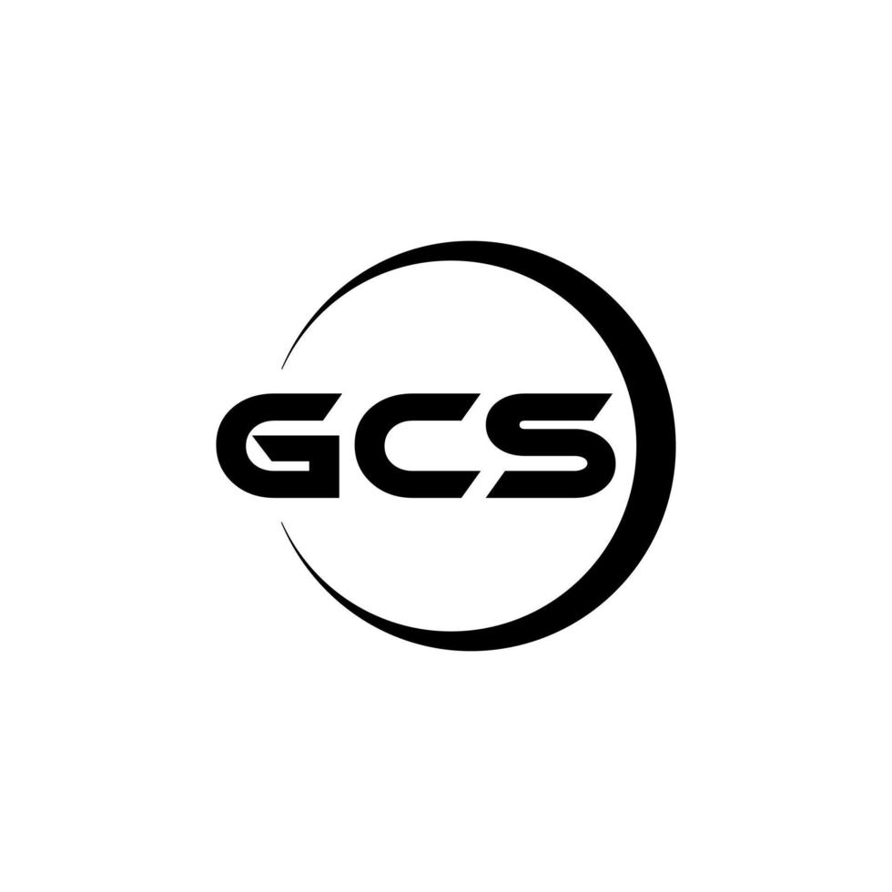 gcs-Brief-Logo-Design in Abbildung. Vektorlogo, Kalligrafie-Designs für Logo, Poster, Einladung usw. vektor