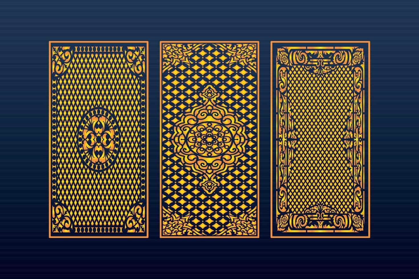 abstrakter geometrischer islamischer Hintergrund dekoratives arabisches Ornament CNC-geschnittenes Lasermuster vektor