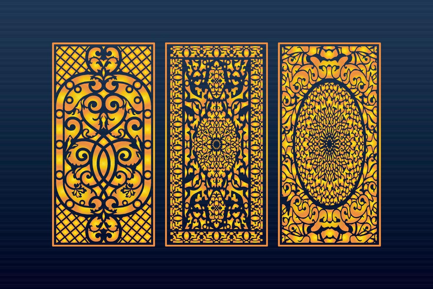 abstrakt geometrisk islamic bakgrund dekorativ arabicum prydnad cnc skära laser mönster vektor