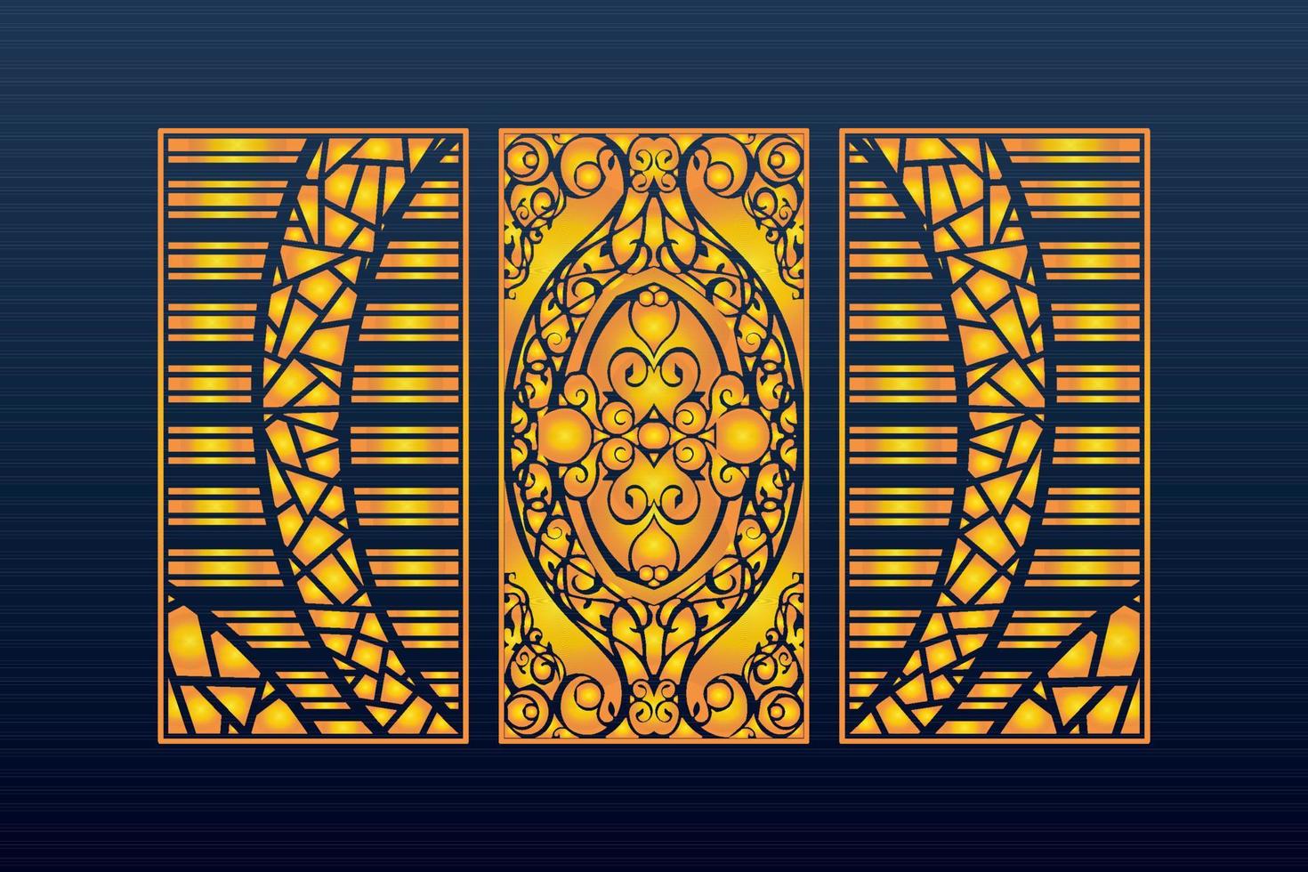 abstrakt geometrisk islamic bakgrund dekorativ arabicum prydnad cnc skära laser mönster vektor