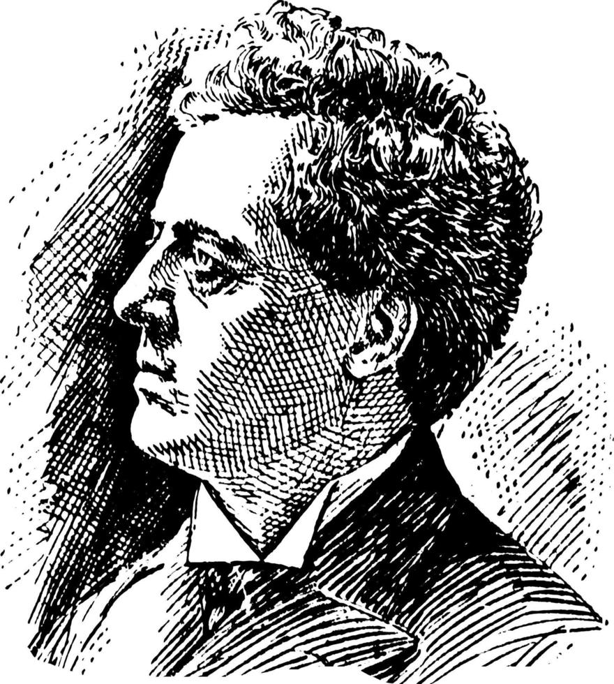 Edmund j. James, Vintage-Illustration vektor