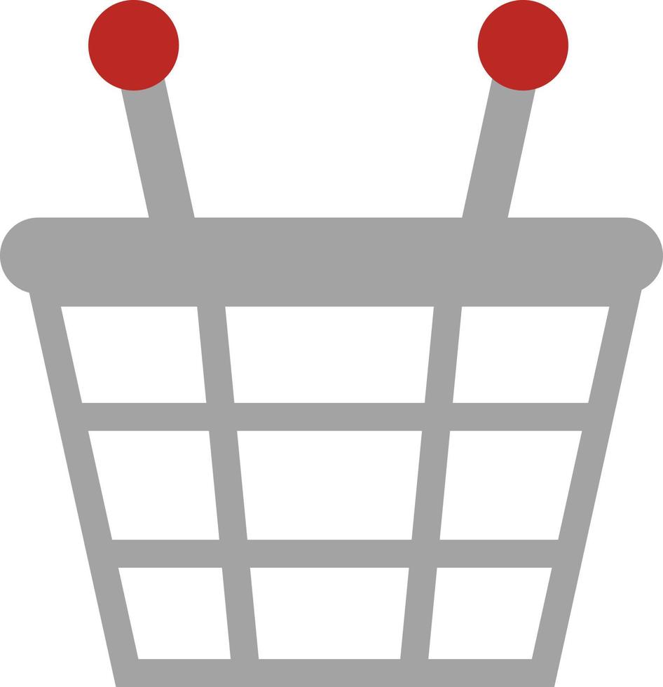 Einkaufskorb, Illustration, Vektor auf weißem Hintergrund
