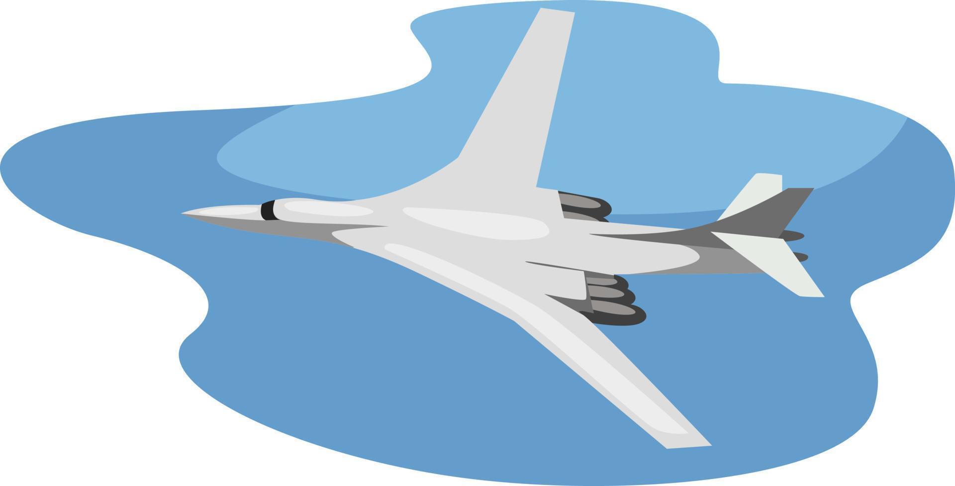 vit bombplan, illustration, vektor på vit bakgrund
