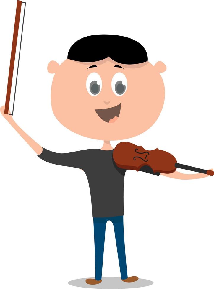 violinist, illustration, vektor på vit bakgrund