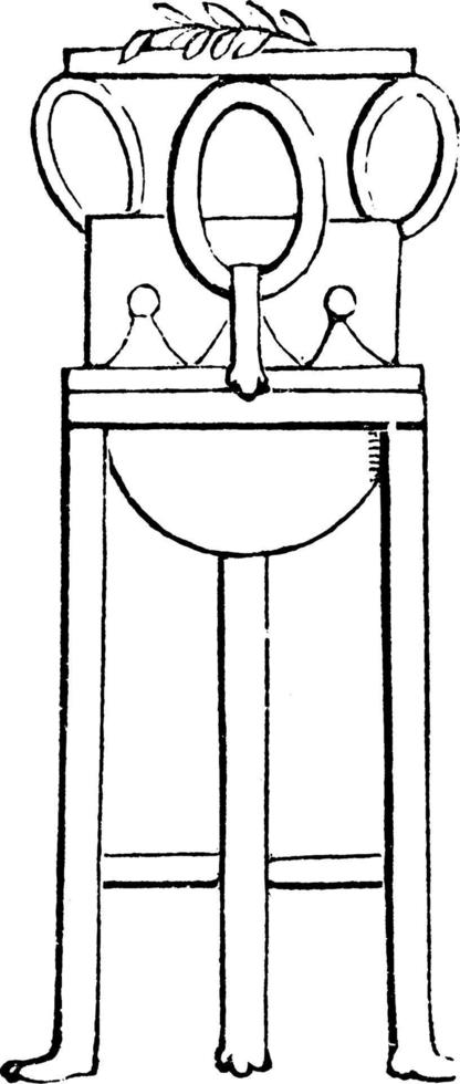 grekisk stativ, årgång illustration vektor