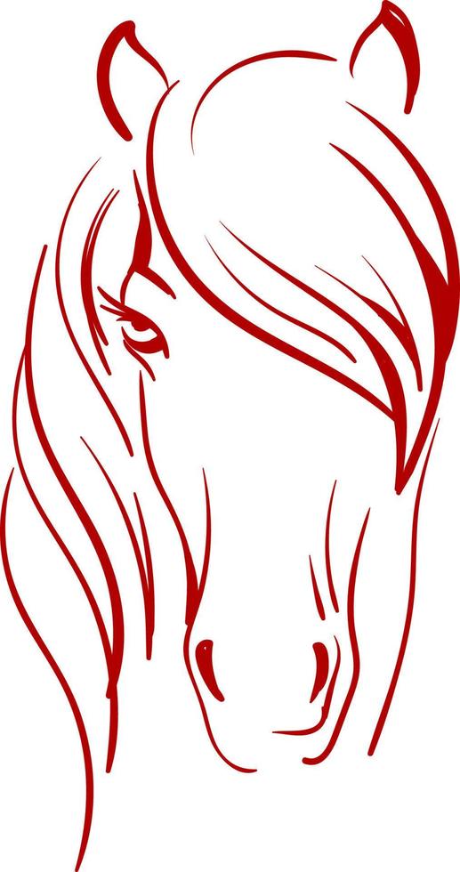 en silhuett av en häst, vektor eller Färg illustration.