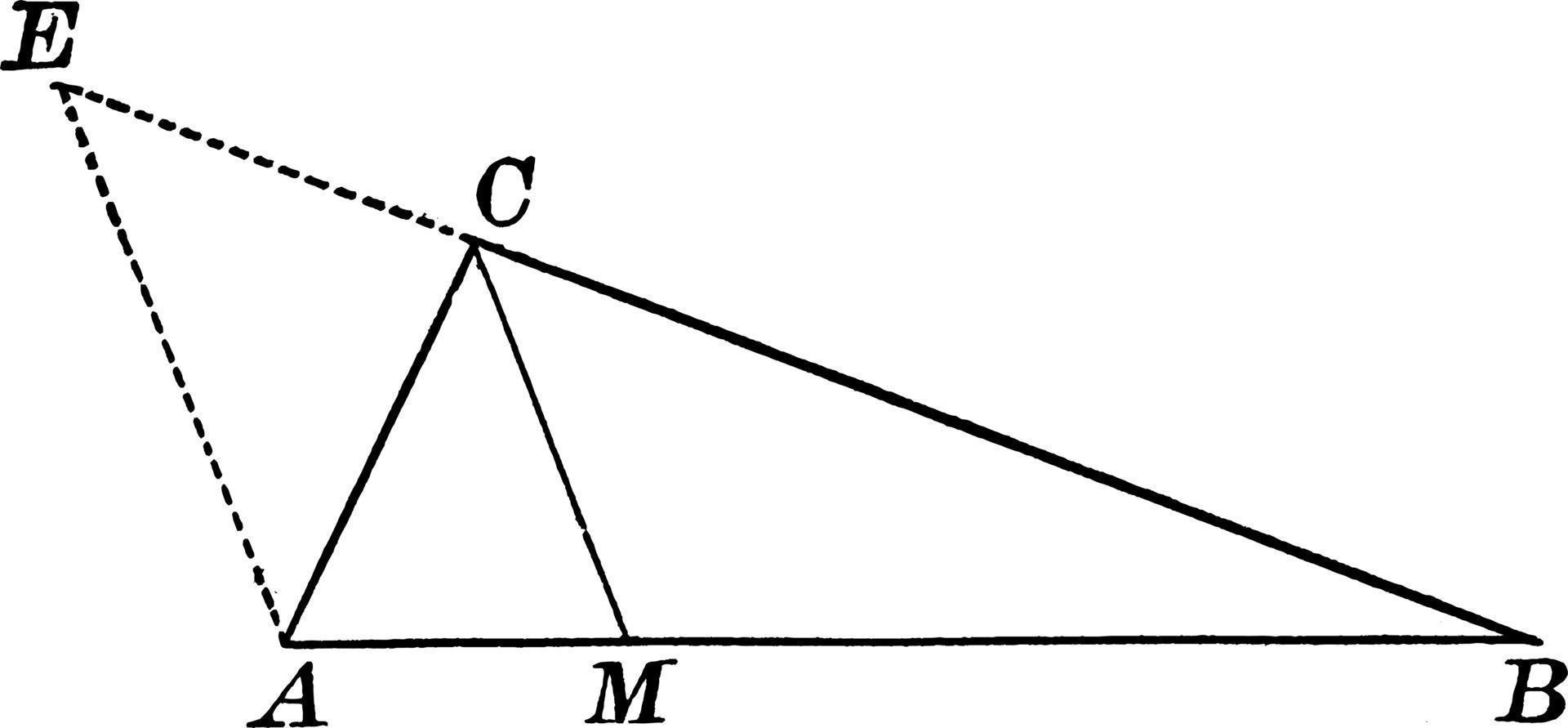 triangel halvera deras rader, årgång illustration. vektor
