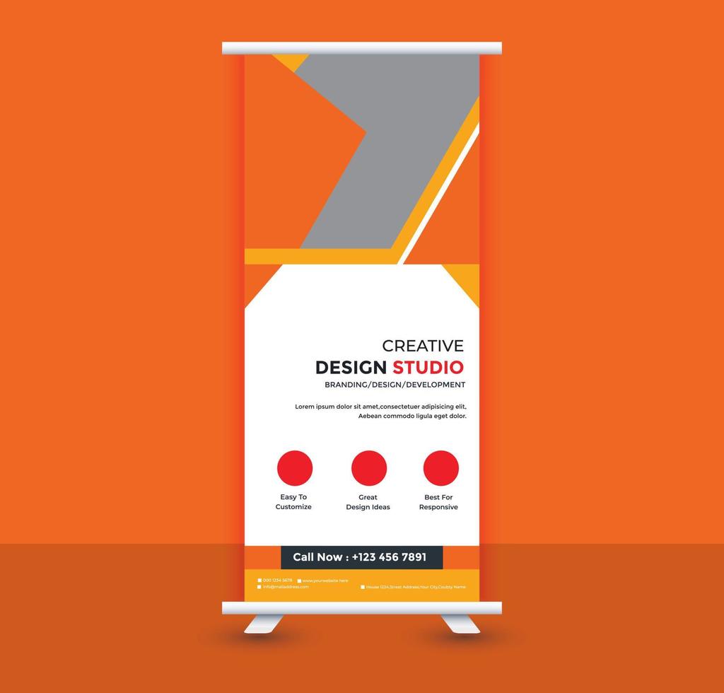 Roll-up-Banner-Design vektor