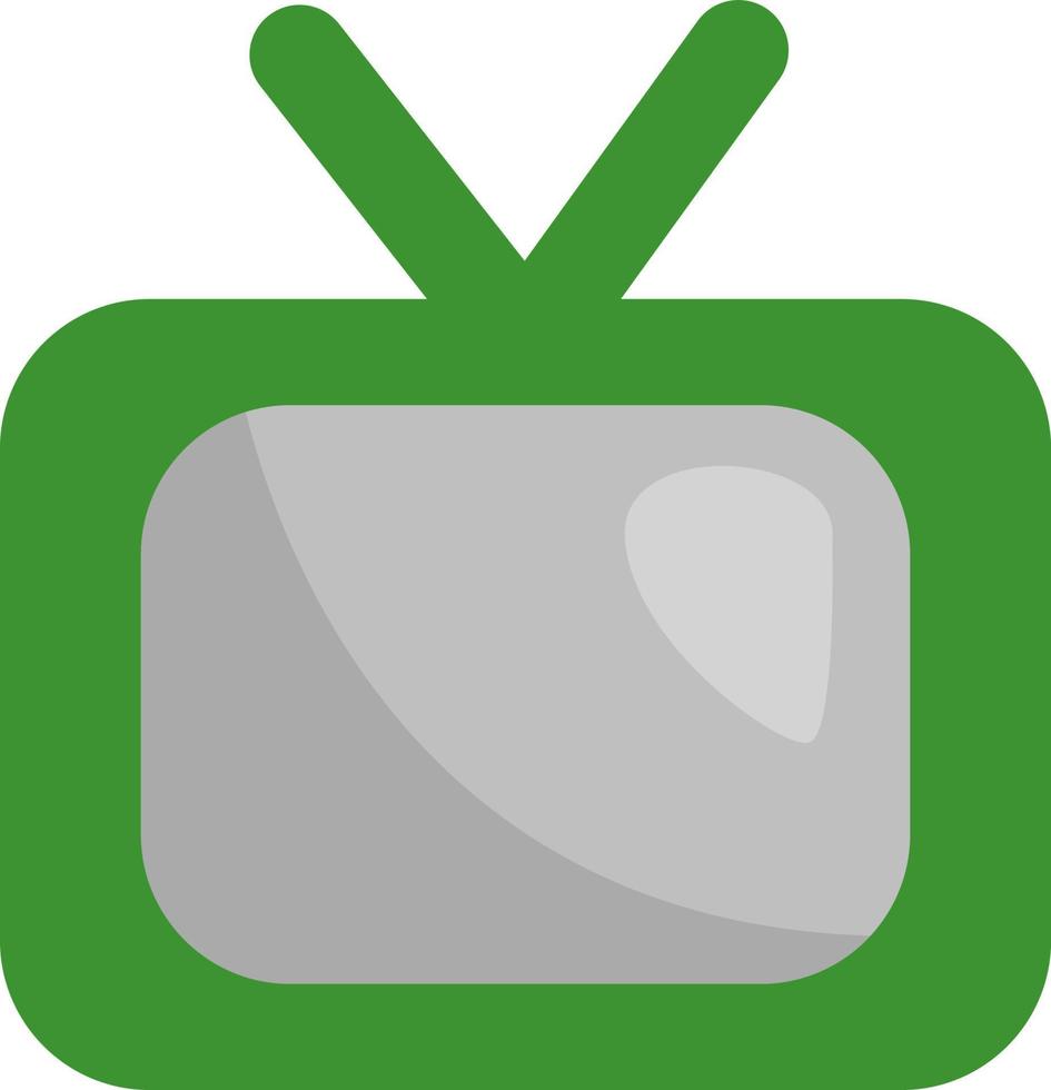 grüner Filmfernseher, Illustration, Vektor auf weißem Hintergrund.