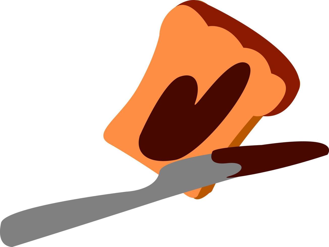 Brot mit Schokolade, Illustration, Vektor auf weißem Hintergrund.