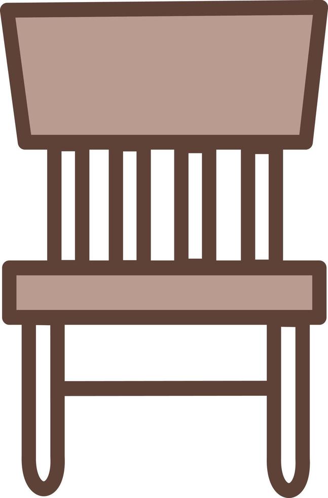brun Sammanträde stol, illustration, vektor på en vit bakgrund.