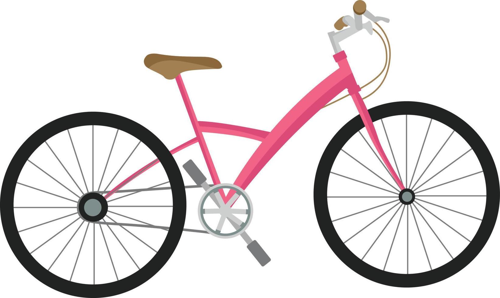 rosa cykel ,illustration, vektor på vit bakgrund.