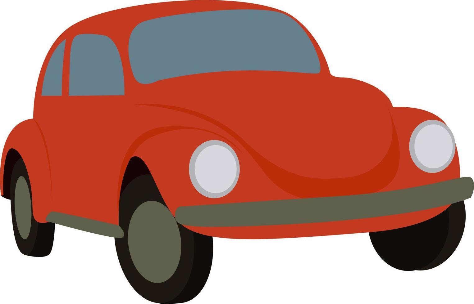 röd bil, illustration, vektor på vit bakgrund.